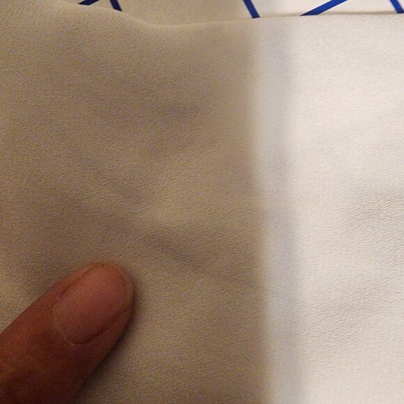 Cece Elbow Sleeve Open Collar Blouse NWT White XXL Faint Discoloration - Picture 9 of 12